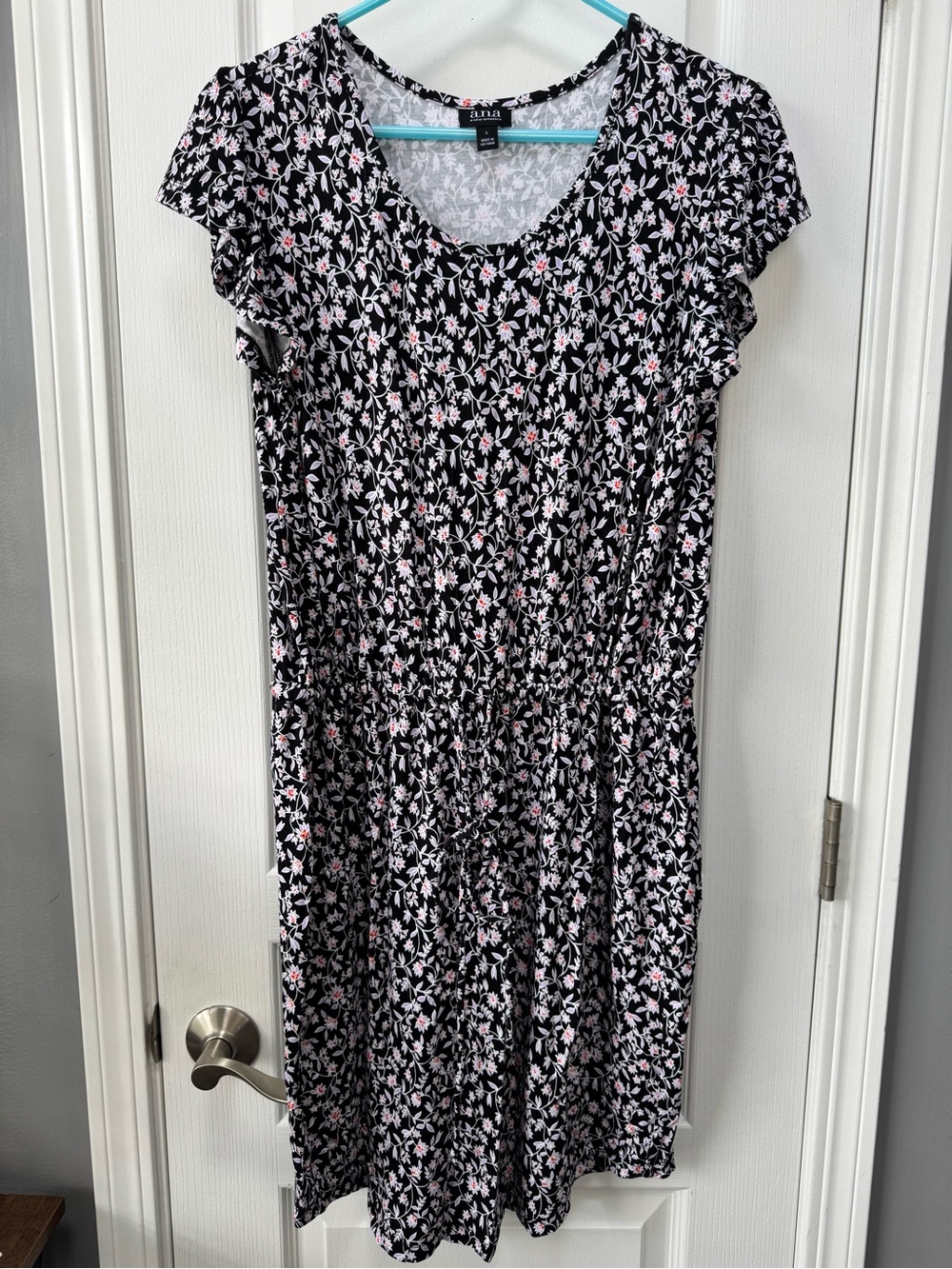 a.n.a Black Floral Casual Dress